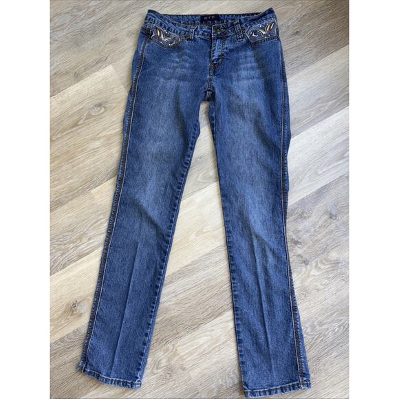 OTB Pants - OTB Jeans Blue Jeans Women’s Size 9 Embellished Pockets Straight Denim